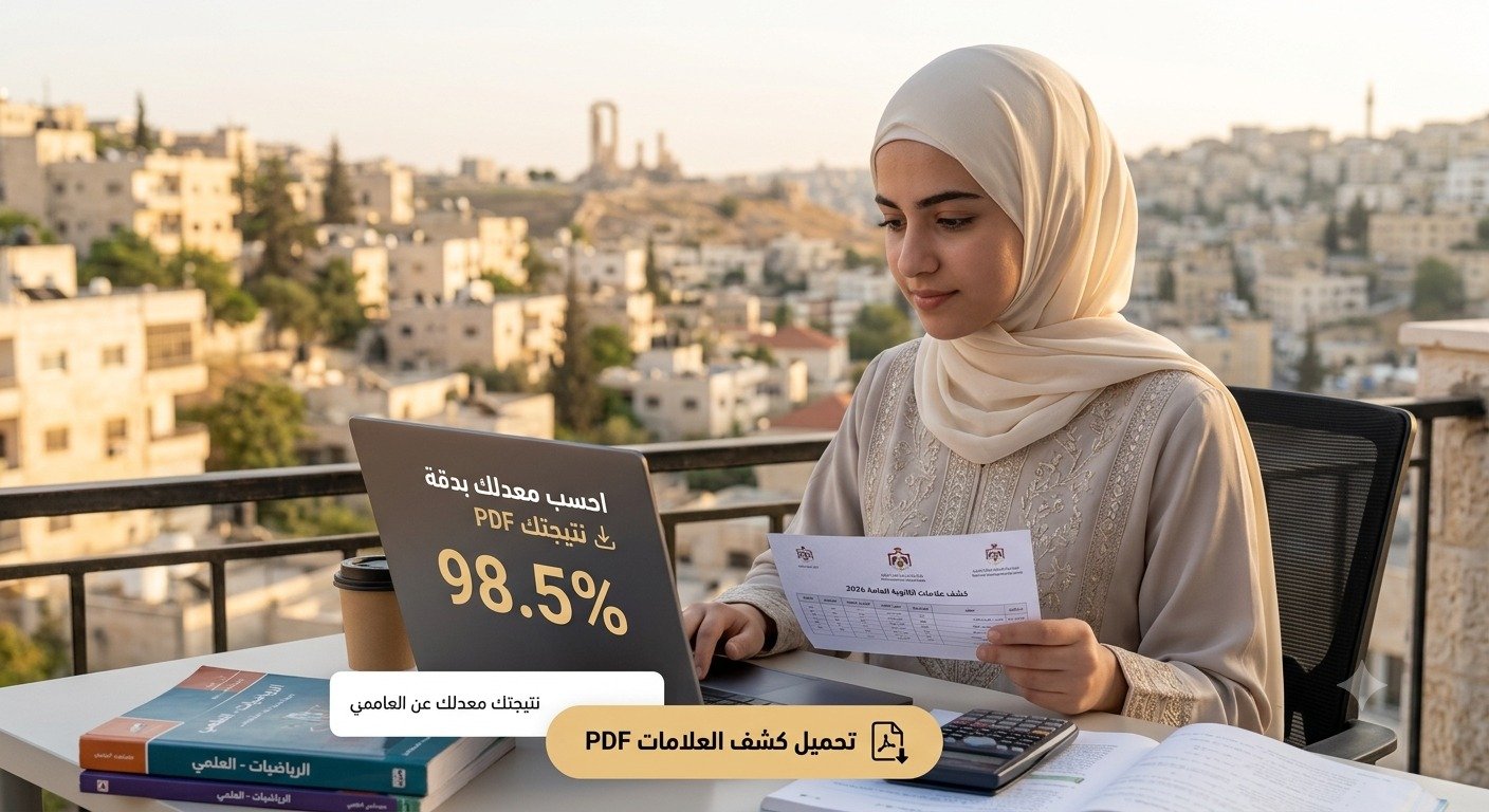 أداة حساب معدل التوجيهي الأردن هندستكم